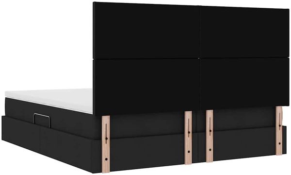 vidaXL Aufbewahrungsbett mit Matratze Schwarz 180 x 200 cm Kunstleder 3372187 Bild 12