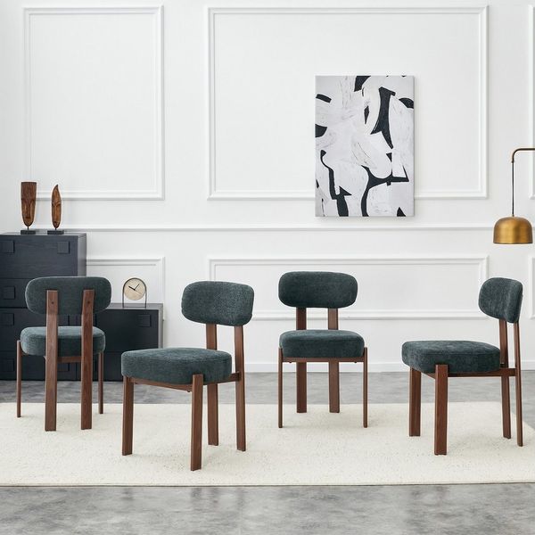 MODFU Esszimmerstuhl Mittelalterliches Essstuhl-Set (mit ergonomischer Rückenlehne, Ideal für Küche und Esszimmer, 4 St)