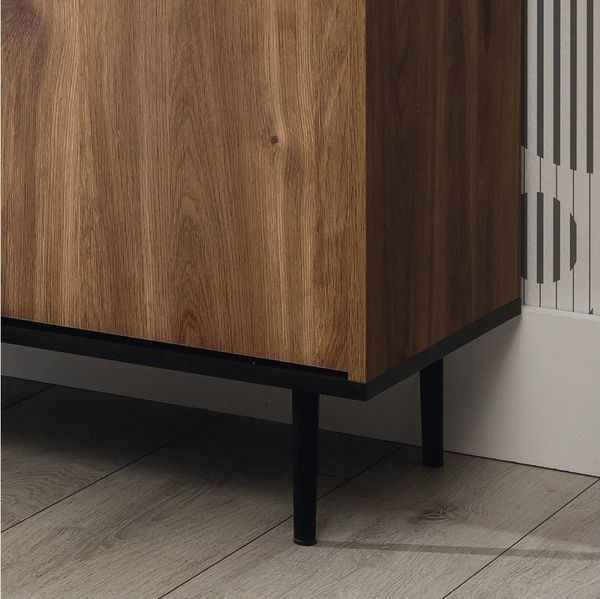 Lomadox Wohnzimmer-Set VAREDO-132, (Mega-Spar-Set, 4-St, 4-tlg), Eiche Nb. moderne Wohnwand 150 cm im Vintage Stil braun