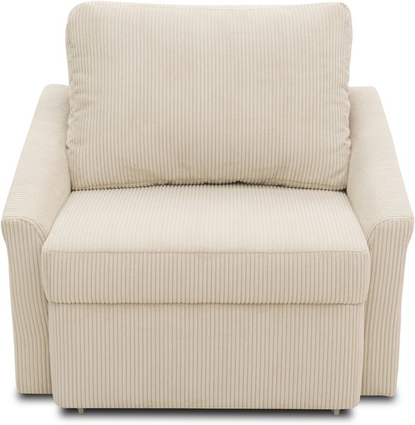DOMO. collection Sessel Relax Box, Polstersessel mit Boxspringfederung und Schlaffunktion, Armsessel, Cocktailsessel, Loungesessel, 108 x 96 x 86 cm (BxTxH), beige