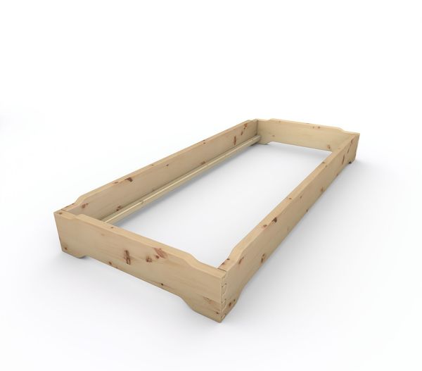 Stapelbett Holzbett (Zirbe) "Gäste-Edi" 80 x 200 cm 23 cm Zirbenbett Gästebett