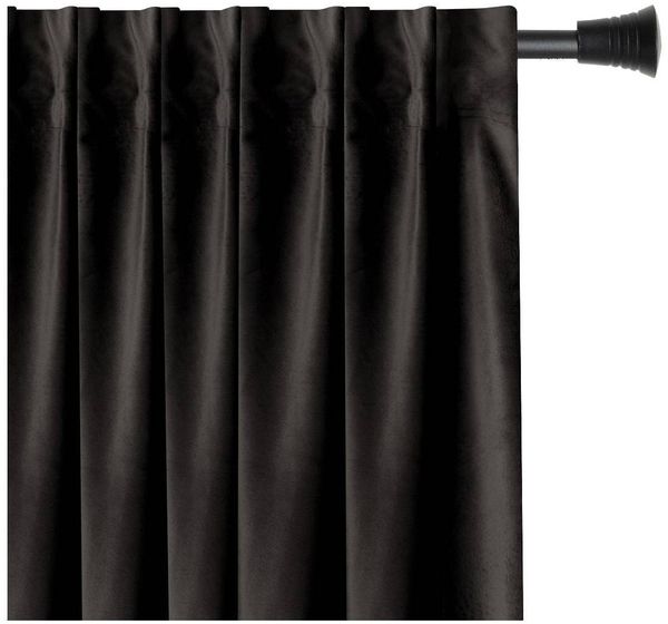 Restilo Gardine Gardine Multifunktionsband Kräuselband Vorhang Verdunkelnd Samt Textil (1 St), Kräuselband, verdunkelnd, Samt Textilien, mit Raffhalter
