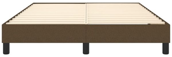 vidaXL Boxspringbett, Stoff, Dunkelbraun, 140x200 cm Bild 5