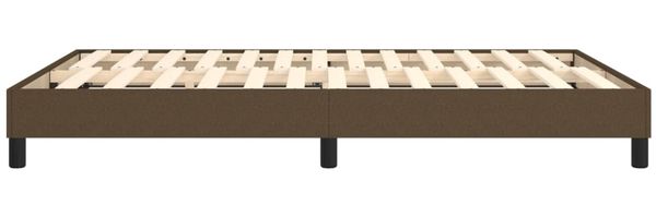 vidaXL Boxspringbett, Stoff, Dunkelbraun, 140x200 cm Bild 6