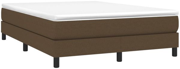 vidaXL Boxspringbett, Stoff, Dunkelbraun, 140x200 cm Bild 3