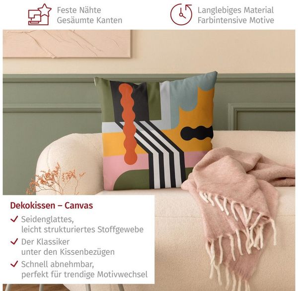 Bilderdepot24 Dekokissen drinnen Kissenhülle/ Sofakissen/ Zierkissen Kissenhülle bunt Muster Ab, Bezug mit / ohne Füllung Zierkissen Outdoor Sofa Bett