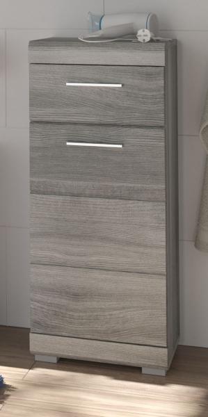 Badezimmer Kommode Spirit in grau Rauchsilber 37 x 88 cm