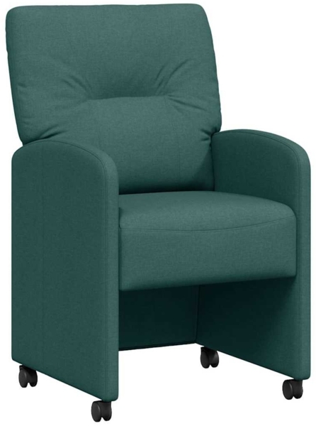 vidaXL Esszimmerstühle mit Rollen 2 pcs Dunkelgrün 57 x 67 x 95 cm 42017852