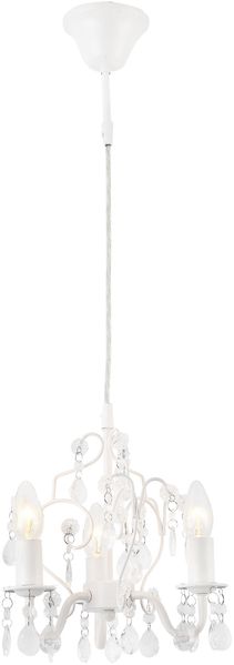 Kronleuchter Luzern 140 cm dreiflammig E14 Weiß Metall Kunststoff lux. pro