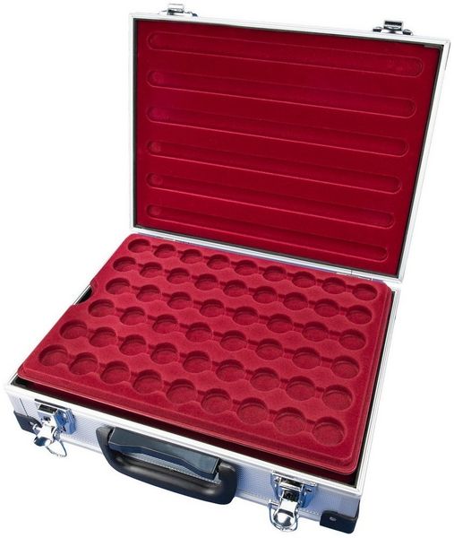 MC. Sammler Aufbewahrungsbox MC. Sammler Alu Münzkoffer inkl 5 Münztableaus verschiedene Varianten, 260 Fächer - 27mm Ø