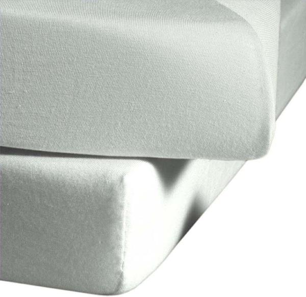 fleuresse Spannbettlaken Jenny C aus feinfädigem Mako-Jersey, Mako-Jersey, Gummizug: rundum, (1 Stück), für Matratzen bis 23 cm Höhe