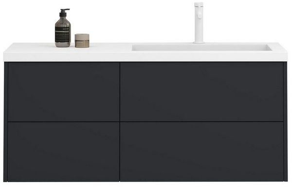 doporro Badmöbel-Set Waschtisch mit Unterschrank aus Holz mit Soft-Close MDF Moment, Softclose-Funktion