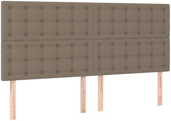 vidaXL Boxspringbett mit Matratze Taupe 180x200 cm Stoff 3128305 Bild 6