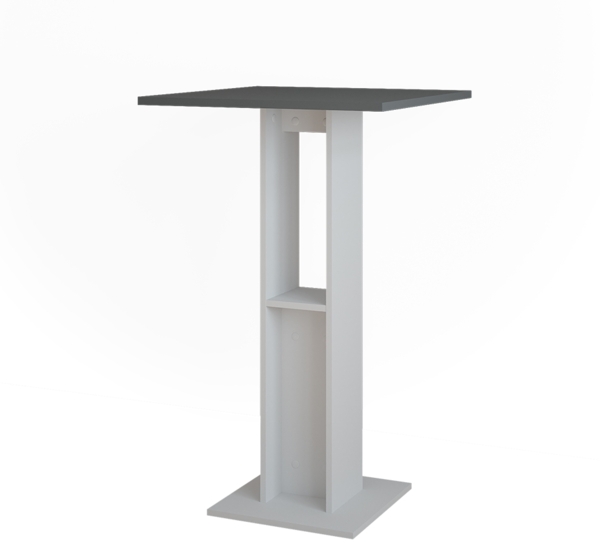 Bartisch Repose Weiß/Anthrazit 65 x 65 cm Vicco