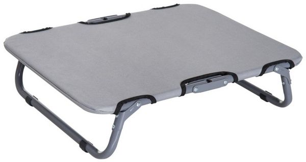 MC Star Tierbett Hundeliege Outdoor Faltbares Hundebett, Katzenbett, Schlafplatz, Grau, 59 x 46 x 15 cm
