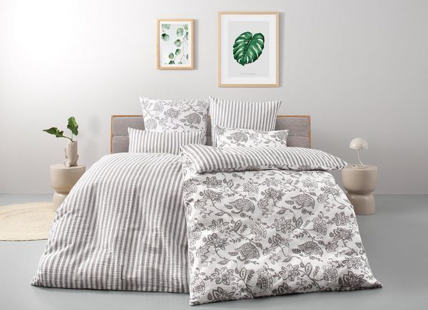 OTTO home Bettwäsche Nordby, Soft-Seersucker, 2 teilig, Bettwäsche aus Baumwolle, skandinavisches Design, ab Größe 135x200 cm