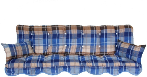 Kühnemuth Auflagekissen Auflagen Set für Hollywoodschaukeln Sitzkissen 180x50 Design 580