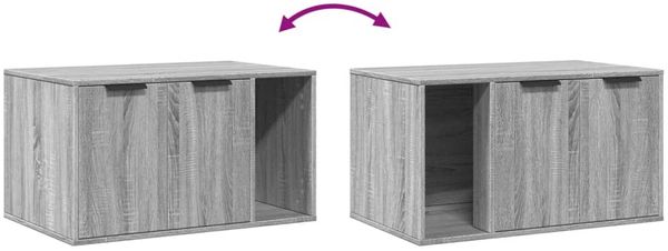 vidaXL Katzenklo Grau Sonoma 80x50x45 cm Holzwerkstoff 857738 Bild 8
