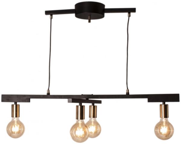 By Rydéns 4201030-4002 Pendelleuchte Zeona 4-flammig sandschwarz messing