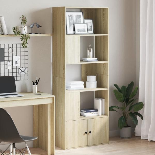 vidaXL Bücherregal Sonoma-Eiche 70x36x189 cm Holzwerkstoff 3295319