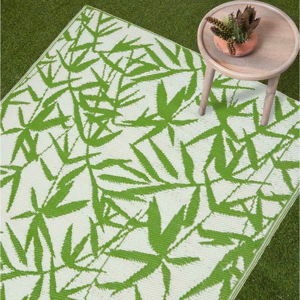Homescapes Outdoorteppich Outdoor-Teppich Zena 120 x 180 cm grün-weiß, floral gemustert, Höhe: 20 mm