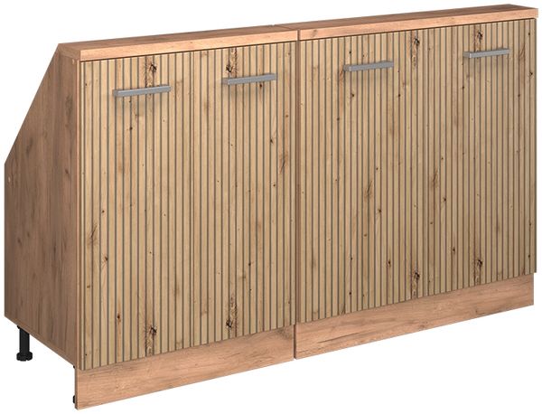 Dachschrägenschrank-Set Rion Artisan-Eiche/Goldkraft Eiche 2er Set Vicco