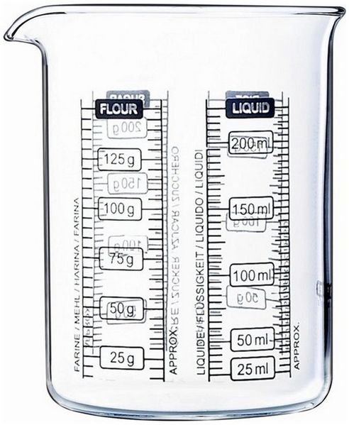 PYREX Messbecher Pyrex Kitchen Lab Messbecher 0.5L – Glas Messkanne hitzebeständig, Glas, (1-St)