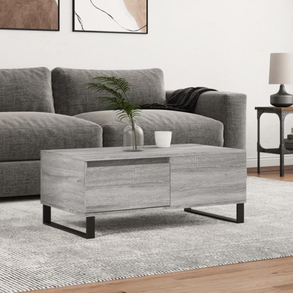 vidaXL Couchtisch Grau Sonoma 90x50x36,5 cm Holzwerkstoff 830818