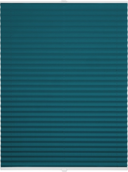 ondeco Plissee ohne Bohren mit Klemmträger, Sonnenschutz für Fenster innen, blickdicht, Faltrollo, Petrol, 105x130 cm