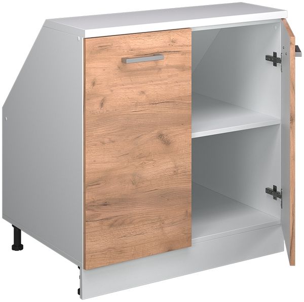Dachschrägenschrank Rion Goldkraft Eiche 80 x 81.6 cm mit 2 Türen, Schrankkorpus 60 cm Tiefe Vicco Bild 4