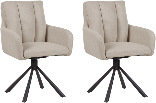 Esszimmerstuhl 2er Set SARDOAL Taupe