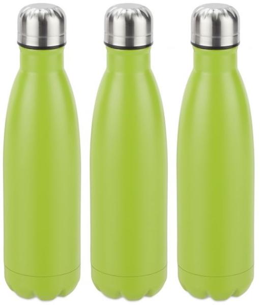 3 x Trinkflasche Edelstahl grün 10028151