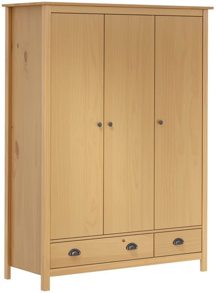 vidaXL Kleiderschrank mit 3 Türen Hill 127x50x170cm Massivholz Kiefer 288951 Bild 2