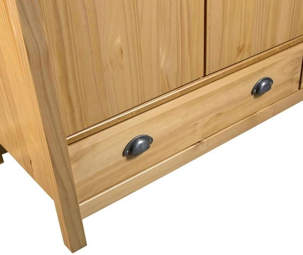 vidaXL Kleiderschrank mit 3 Türen Hill 127x50x170cm Massivholz Kiefer 288951 Bild 5