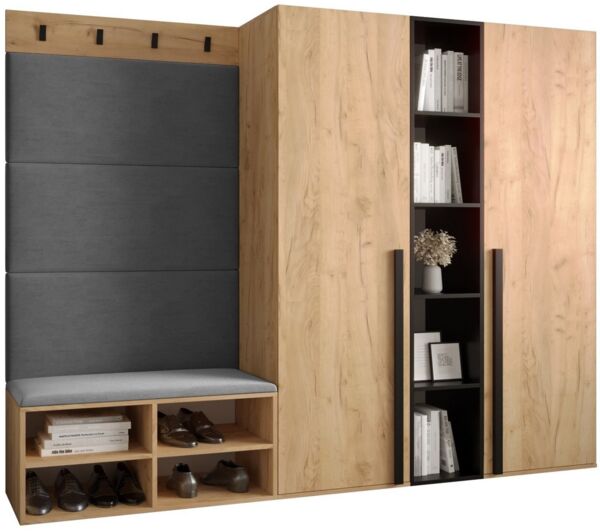 ABIKS MÖBEL Garderoben-Set MIRO Set 8, Garderobe mit gepolsterten Paneelen, Modern Design