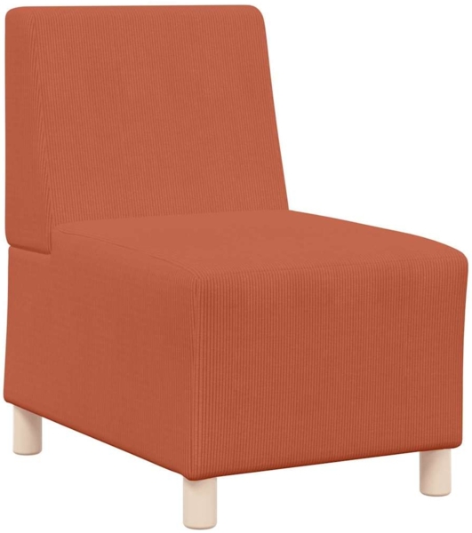 vidaXL | Modulares Armfreies Sofa | Orange 55 x 74 x 82 cm Cordstoff 4108502