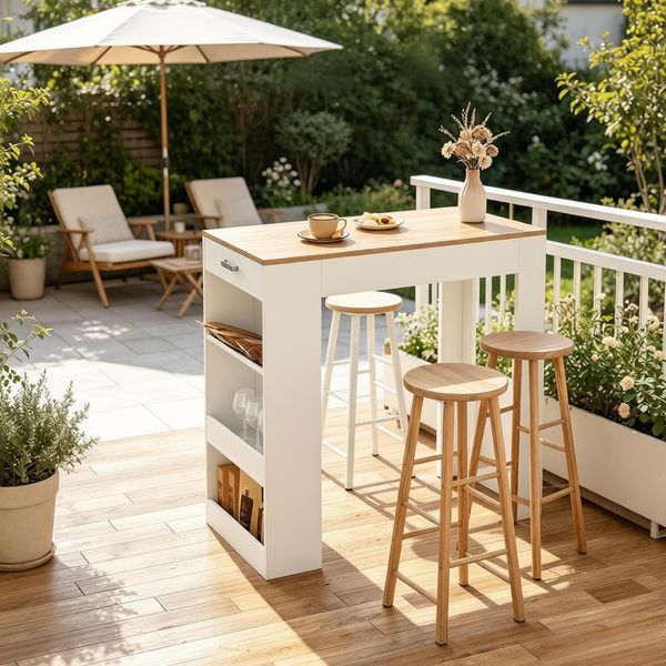 Praktischer Arbeitstisch,Stilvoller Bar Tisch,Gemütlicher Esstisch,Bistro Tisch(nur mit Tisch)