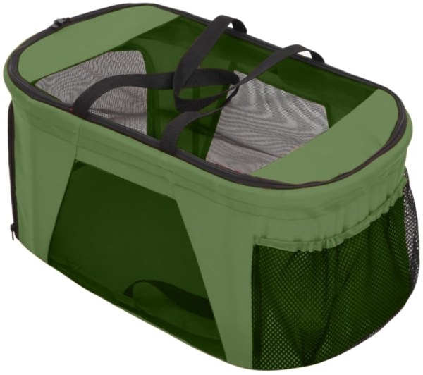 vidaXL Hundewagen für 2 Hunde Faltbar Grün 83x48x97 cm Oxford-Gewebe 172207 Bild 8