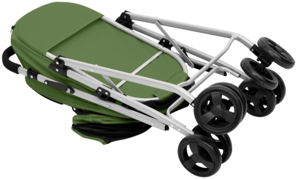 vidaXL Hundewagen für 2 Hunde Faltbar Grün 83x48x97 cm Oxford-Gewebe 172207 Bild 6