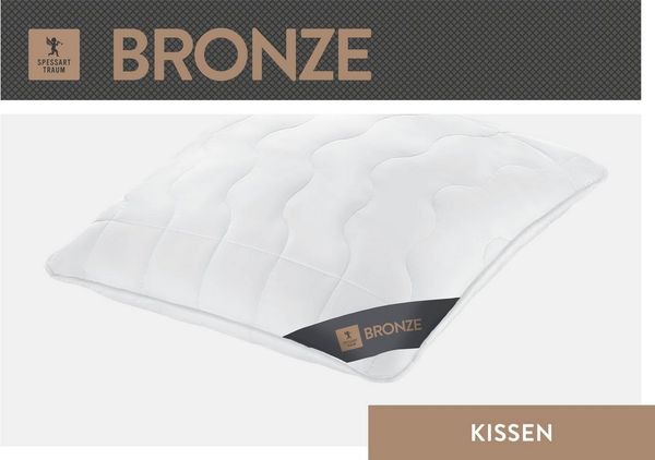 SPESSARTTRAUM Baumwollkissen Bronze, hergestellt in Deutschland, allergikerfreundlich