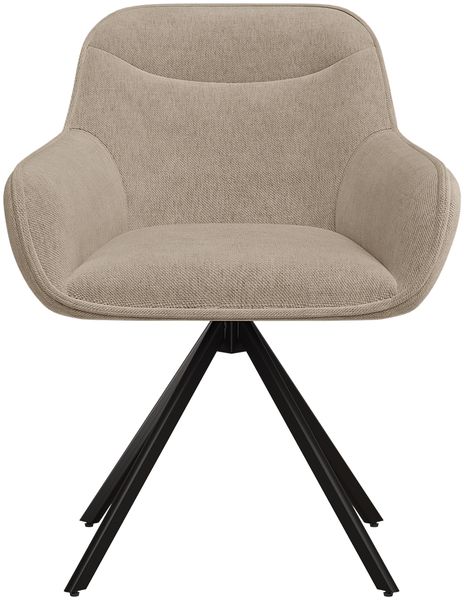 skølm 'Thokk' Esszimmerstühle, 2er Set, taupe, gepolsterter Leinenbezug, höhenverstellbar & drehbar, Polsterstühle mit Armlehnen, bis 150 kg belastbar Bild 10