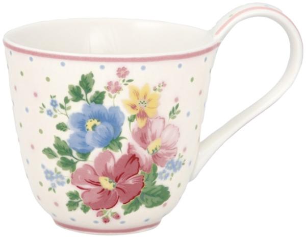 Greengate Tasse mit Untertasse Josefina white