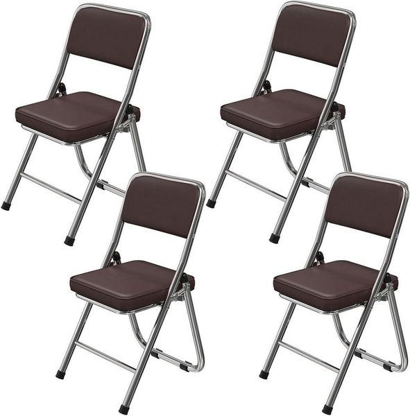 JEOBEST Klappstuhl Küchenstuhl Campingstuhl, Faltstuhl Besucherstuhl Konferenzstuhl, (Set, 4 St)Gepolstert - Metall-Gestell - für Gäste,Büro, Event & Party