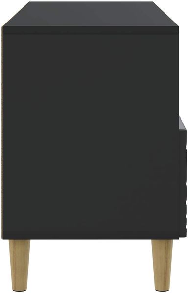 vidaXL TV-Schränk 102 x 34,5 x 50 cm Schwarz Holzwerkstoff 895136 Bild 4