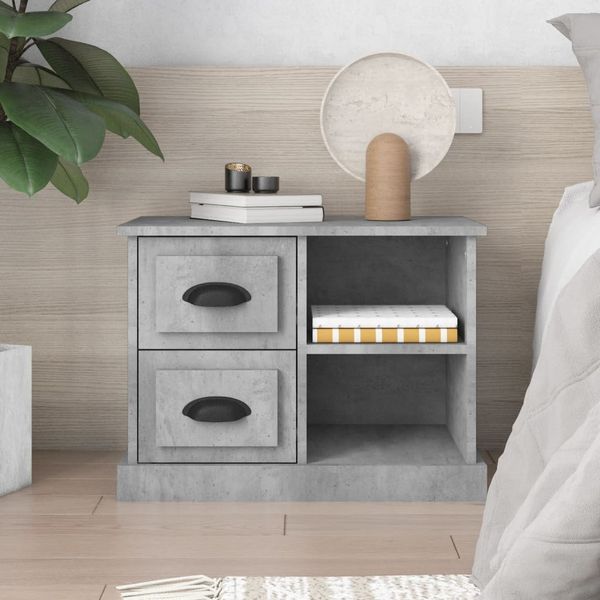 vidaXL Nachttisch Betongrau 60x35,5x45 cm 816372