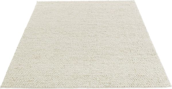 LeGer Home by Lena Gercke Wollteppich Ainhoa, rechteckig, Höhe: 12 mm, einfarbig, Wolle, Handweb Teppich, Wohnzimmer, Schlafzimmer, Esszimmer