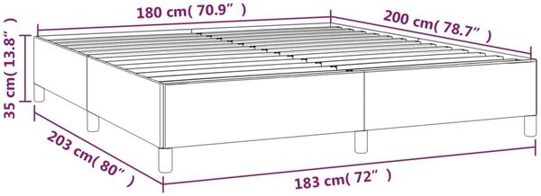 Bettgestell Creme 180×200 cm Stoff [347087] Bild 9