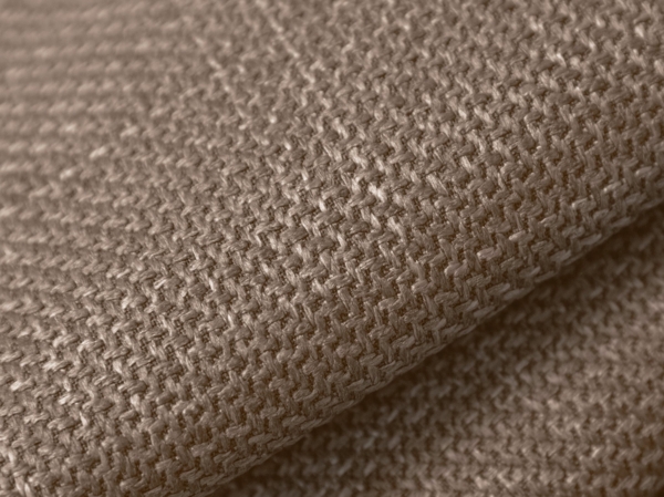 Micadoni Hocker Kendal 1-Sitzer Strukturierter Stoff Dunkelbeige Bild 3