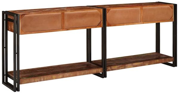 vidaXL Konsolen-Tische 2 pcs Mehrfarbig Massives upgecyceltes Holz 3324228 Bild 7