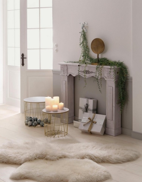 my Flair Beistelltisch St. Tropez (Set, 2-St), goldfarben mit Platte in Marmor-Optik Bild 3